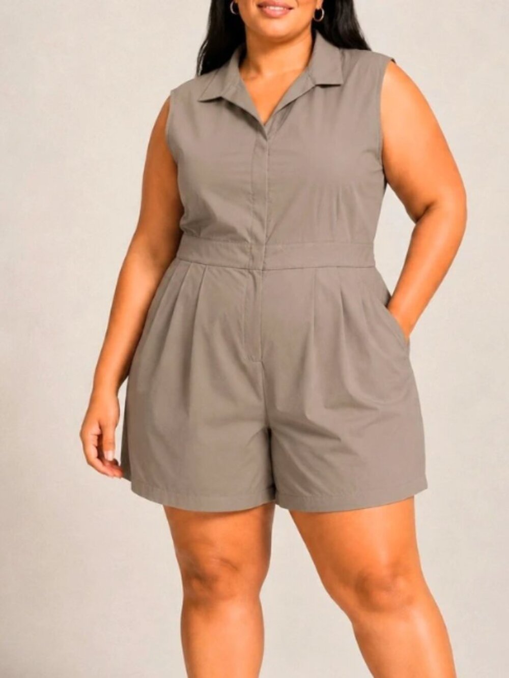 Women Avia Green Knoll Stretch woven romper with side pockets size XXXL (22)